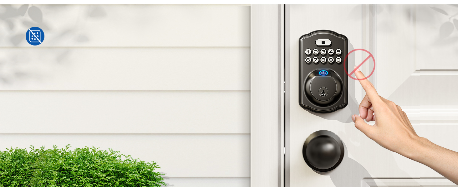 keyless entry door lock with knobs