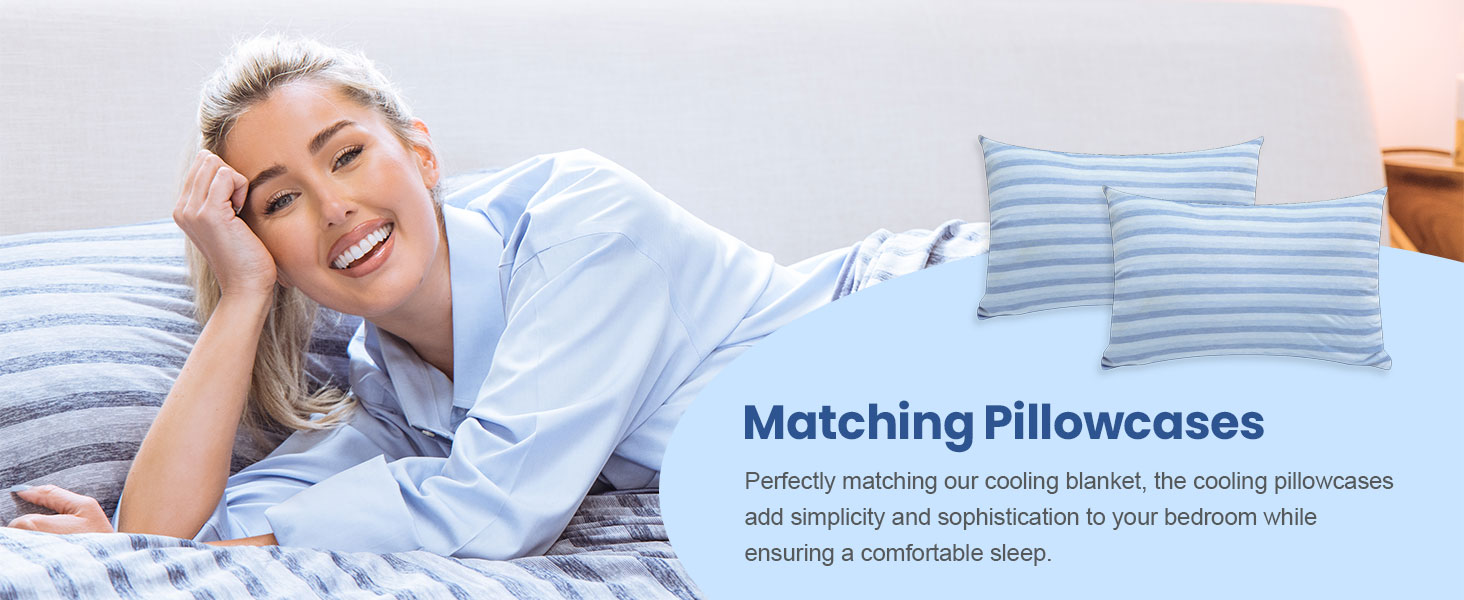Cooling Striped Blanket