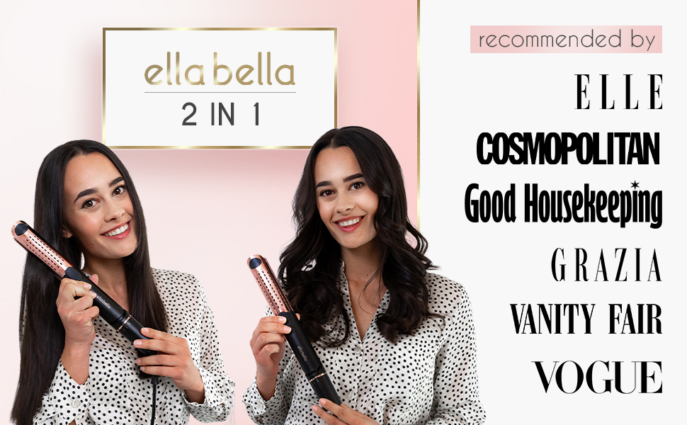 Hair Straightener and Air Curler 2 in 1 Titanium Flat Iron Curling Iron 1