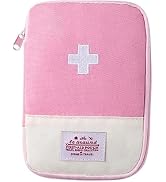 Bwexxt Pink First Aid Bag Empty, Empty First Aid Pouch, Mini Portable Medical Bag for Medical Kit...