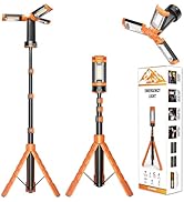 AKOFUN 12000mAh Camping Light with Stand, Rechargeable Work Light, 10000 Lumen Dimmable Cordless ...