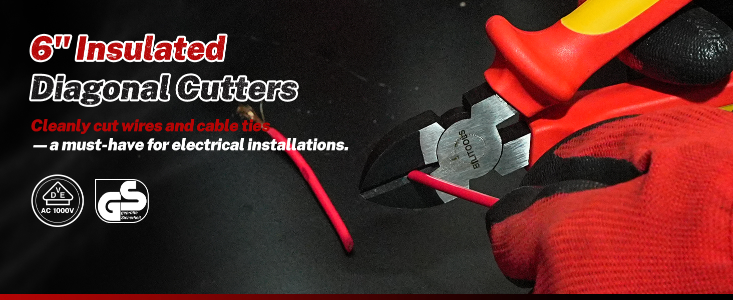 6&amp;amp;amp;#34; Insulated Diagonal Cutters
