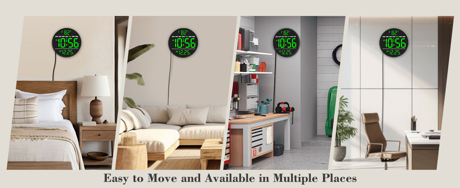 digital wall clocks for living room