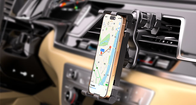 PLDHPRO iPad Holder for Car CD Slot, Adjustable Tablet Mount Air Vent Stand