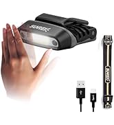 SUNREI Motion Sensor Headlamp Flashlight with 150 Lumen and 600 mAh Clip on Hat Light, Red Flicke...