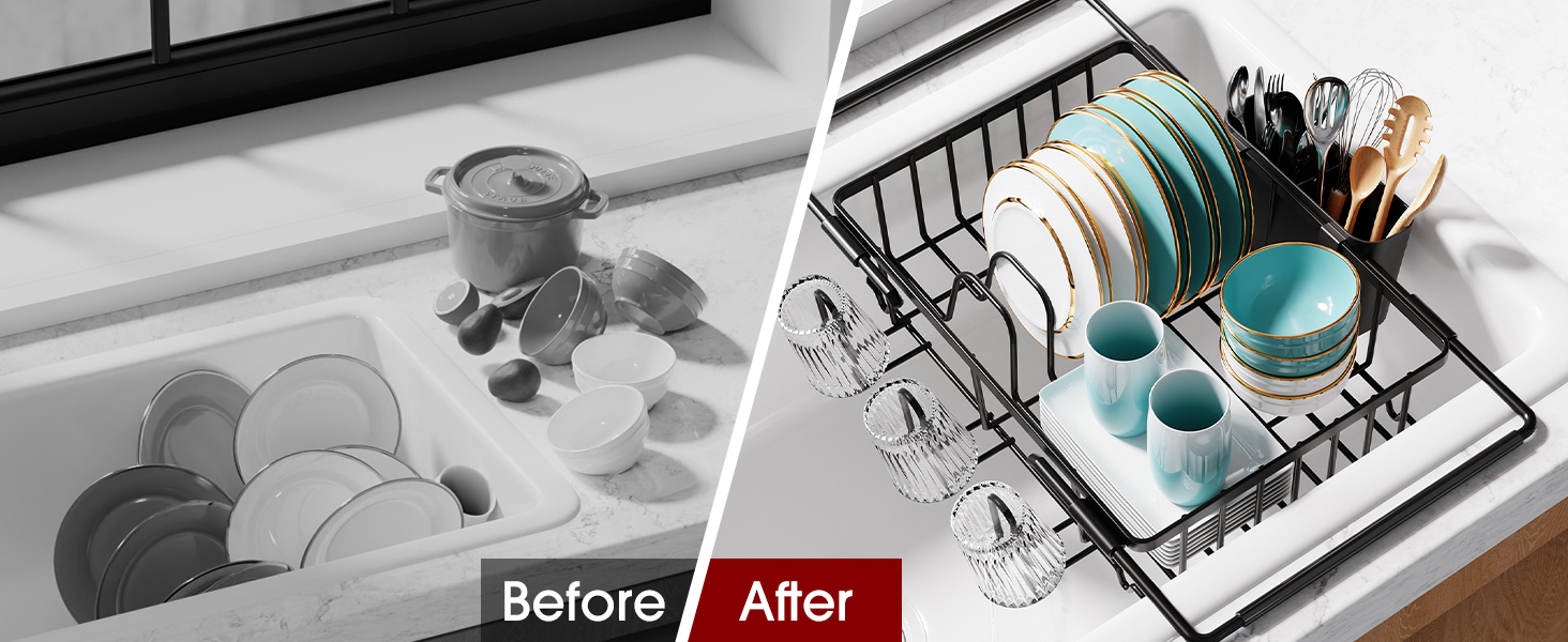 sink dish drying rack
