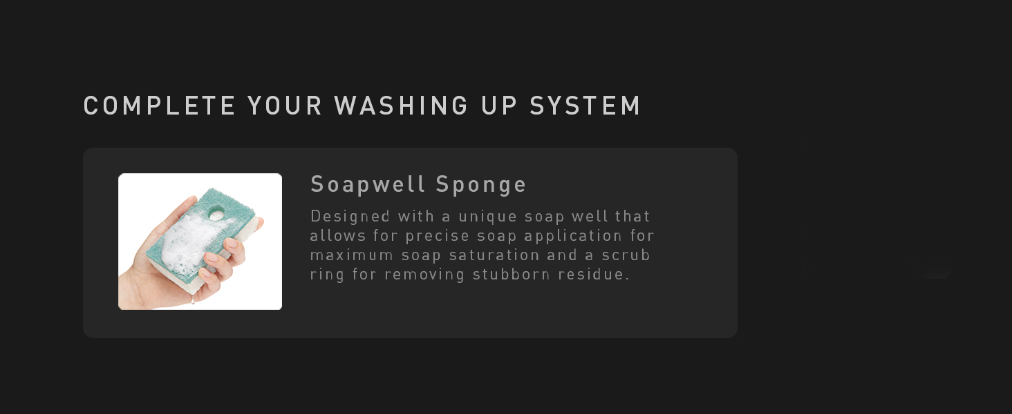Soapwell Sponge | Designed with a unique soap well that allows for precise soap application