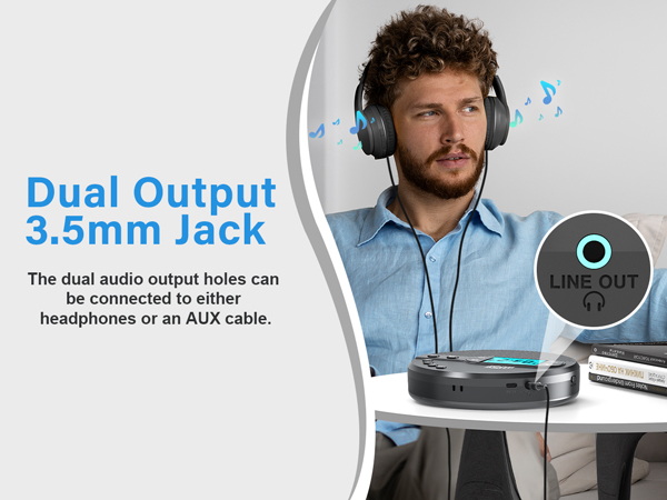 cd player with headphone