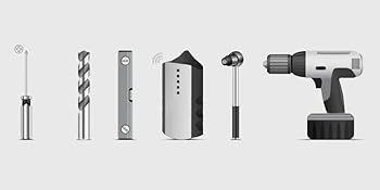 Phillips screwdriver Steel drill bit Carpenter&amp;#39;s level Stud finder Socket wrench with sockets
