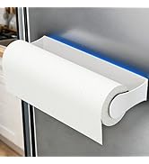 Smipam Magnetic Paper Towel Holder for Fridge, No Drilling, Strong Magnet, White, Paper Towel Hol...