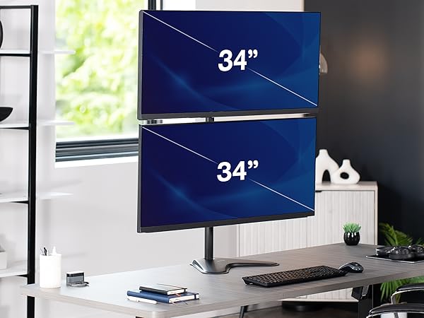 Stacked Dual Ultrawide Free Standing Mount