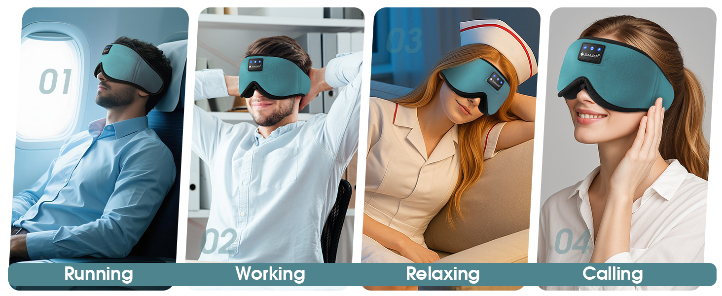 Sleep Headphones Mask Bluetooth 3D Music Eye