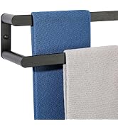 SAYAYO Double Towel Bar for Bathroom Wall Heavy Duty, 2 Tier 24 Inch Black Bath Towel Rack Towel ...