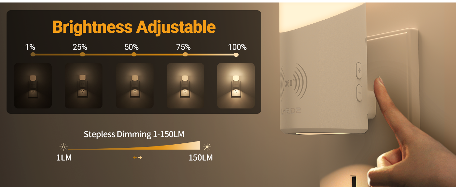 brightness adjustable night light