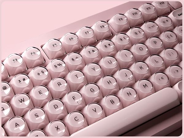 pink keycaps, jelly like