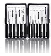 NSZETZ 11PCS Mini Precision Screwdriver Set, Small Tools with 11 Size Flathead and Phillips Kit, ...