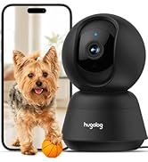 Hugolog 3K 5MP Indoor Pan/Tilt Security Camera with Auto-Focus,Ideal for Baby Monitor/Pet Camera/...