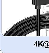 USB C HDMI Cable 6.6ft with Charging Port, 4K@60Hz Type C to HDMI Adapter Converter Cord with 100...