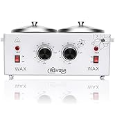 Double Wax Warmer Professional Electric Wax Heater Machine for Hair Removal, Dual Wax Pot Paraffi...