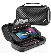 JSAUX Carrying Case for Nintendo Switch 2, Protective Hard Shell Case with 15 Game Card Slots, Po...