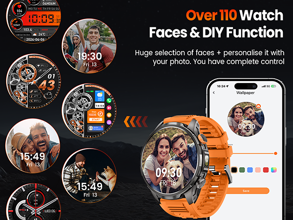 Military Smart Watches for Men Fitness Tracker Watch