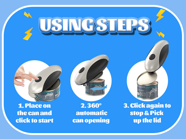Electric Jar Openers with Hands Free One Touch Cut Opener