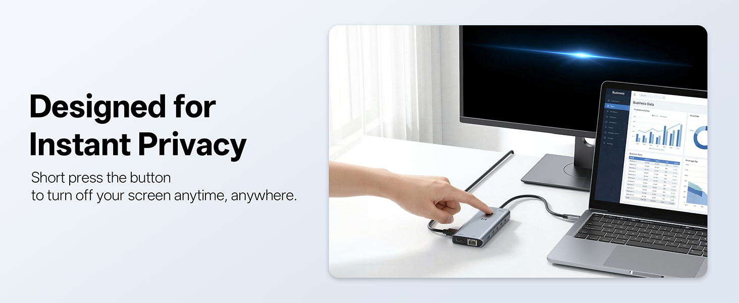 Laptop Docking Station with Control Button
