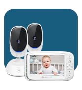 Motorola nursery video baby monitor with two 2 cameras long range wide camera baby safety infants