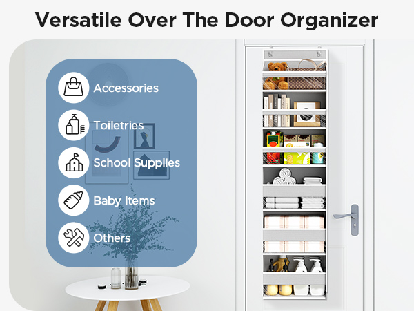 bathroom door organizer