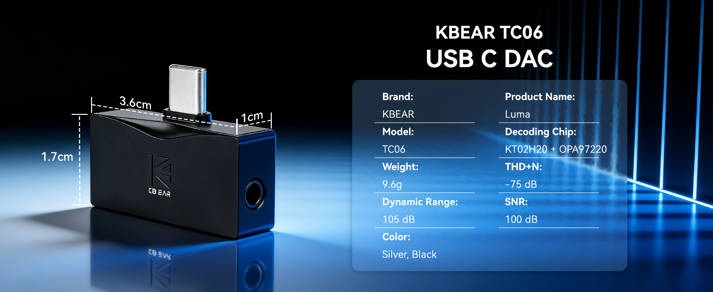 kbear tc06 usb c dac