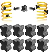 8PCS Rubber Coil Spring Spacers,Heavy Duty Front Coil Spring Booster Kit for 1" to 1.5" Coil Spri...