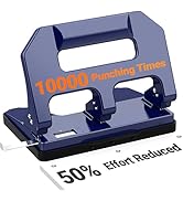 3 Hole Punch Heavy Duty, AFMAT 3 Hole Puncher for Binder, 10000+ Punching Times, 40-Sheet Three H...