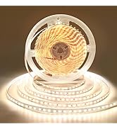 24V LED Strip Lights SMD 2835 Dimmable Tape Light 16.4FT 4000K Natural White 600Leds Density UL P...
