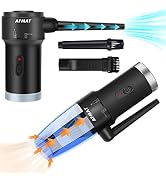 Compressed Air Duster &amp; Small Vacuum Cleaner 2-in-1, PC Air Duster Electric, USB Rechargeable Com...