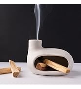 MOUGIGI Modern Palo Santo Holder Ceramic Burner for Meditation and Energy Cleansing - Handcrafted...