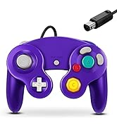 FIOTOK Gamecube Controller, Classic Wired Controller for Wii Nintendo Gamecube (Purple)