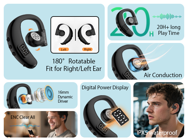mono earbud single ear single ear bluetooth headsets