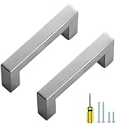 Ravinte 30 Pack 3 Inch Cabinet Pulls Brused Nickel Kitchen Cabinet Handles Square Kitchen Hardwar...