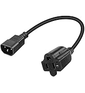 Strhowill IEC C14 to 5-15+20R Power Cord C14 Male to NEMA5-15R &amp; 5-20R Female Comb Power Converte...