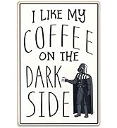 Disney Star Wars Darth Vader Wood Wall Decor - I Like My Coffee On the Dark Side - Funny Star War...