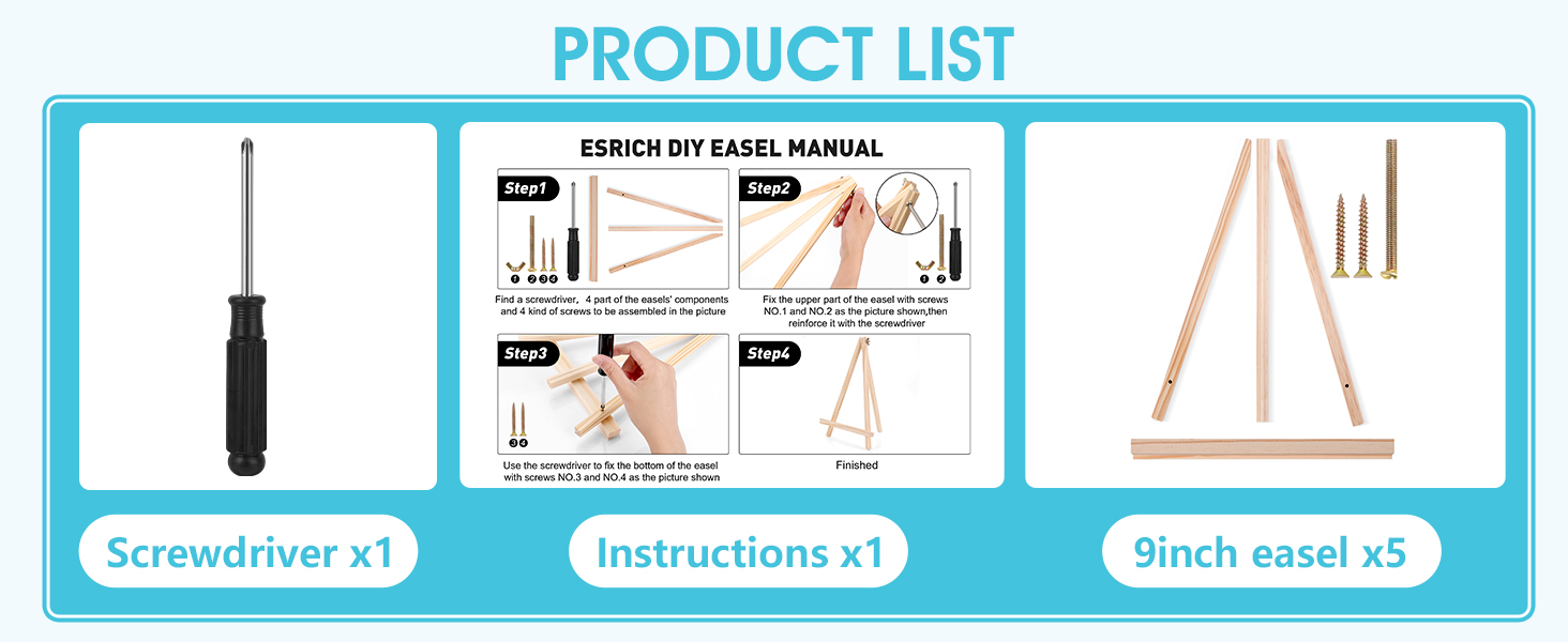 9in diy easel