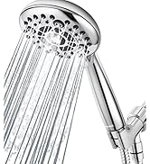 DAKINGS 6 Spray Modes High Pressure Handheld Showerhead Set Upgraded 5 Inches Shower Head with Ha...