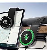 15W Magnetic Car Phone Mount, Wireless Charging Compatible with MagSafe Phone Holder with Navigat...