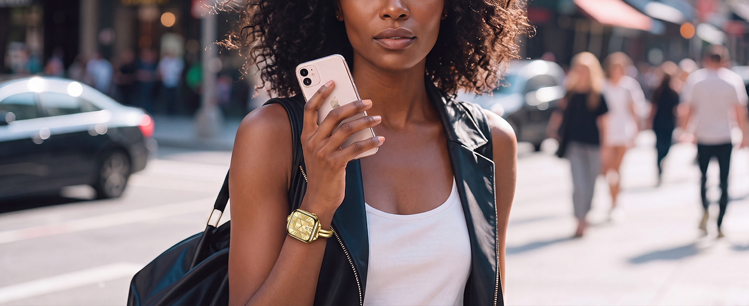 Slim gold apple watch band