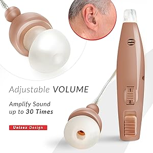 MSA PRO hearing aid for elders adjustable volume, amplify sound up to 30 times