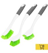3 PACK kitchen brush with green bristles for dish bowl pan deep cleaning
