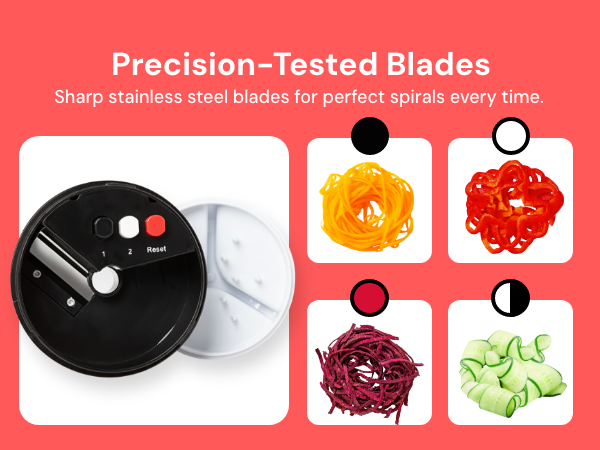 stainless steel fullstar blades spiralizing veggies