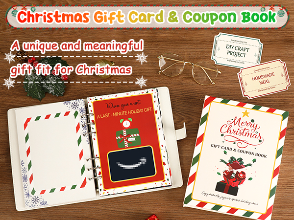 Christmas gift card &amp; coupon book