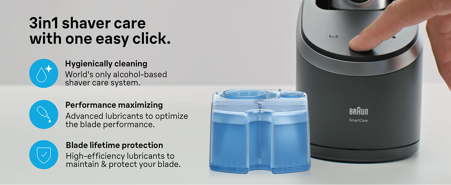 Braun ShaverCare refills are hygienically cleaning, performance maximizing and protecting your blade