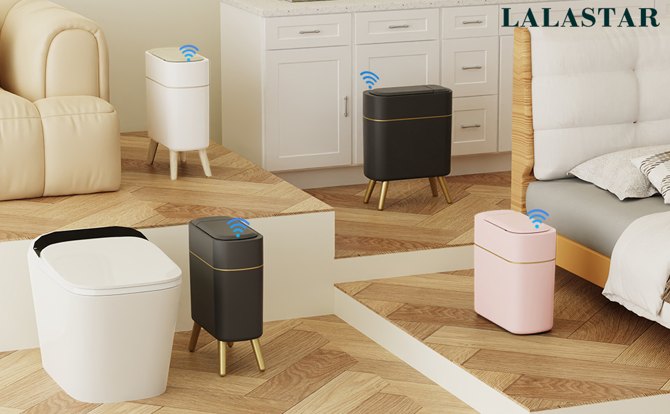automatic bathroom trash can
